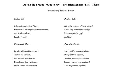 ode to joy german